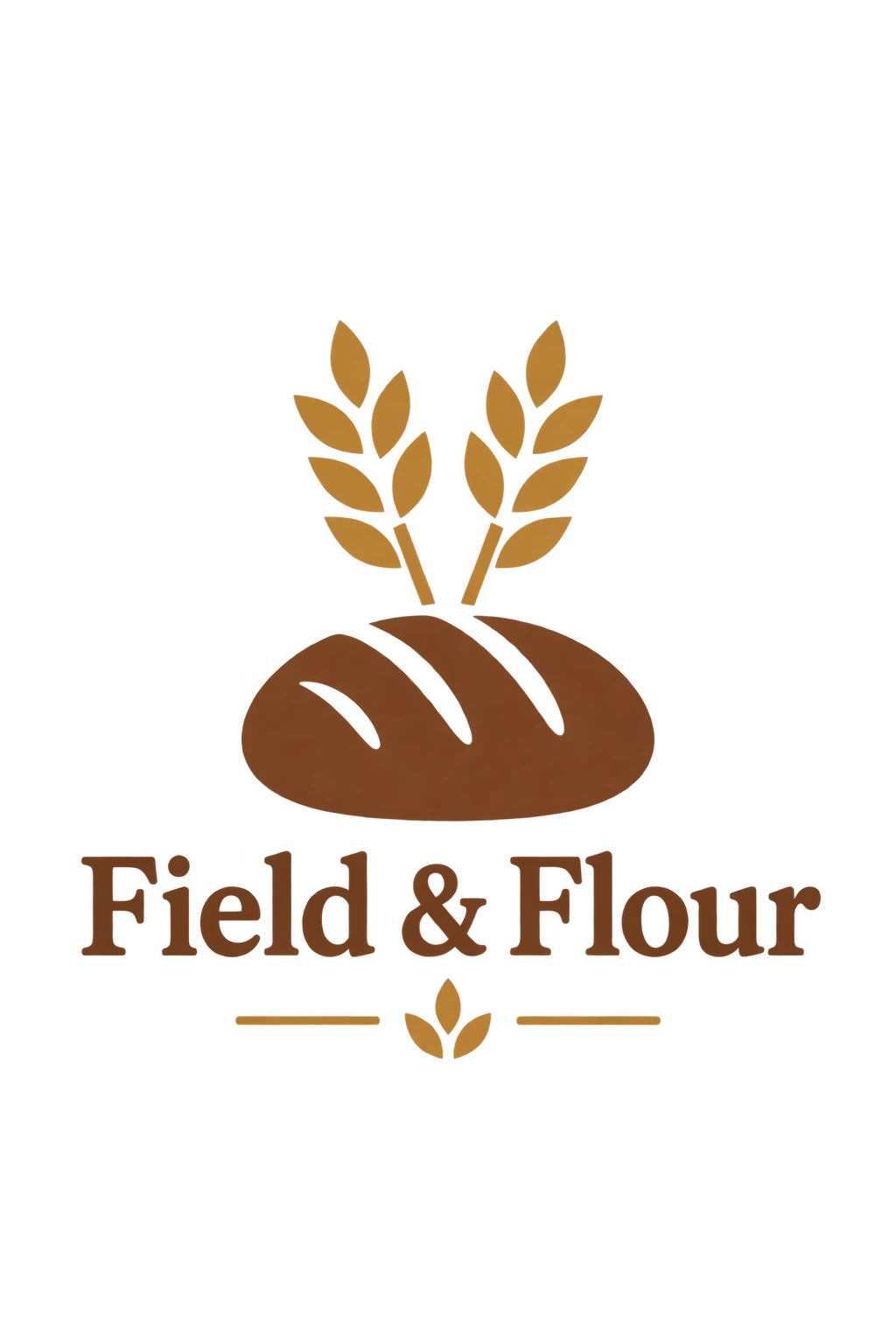 Minimal Bakery Logo on Transparent Background