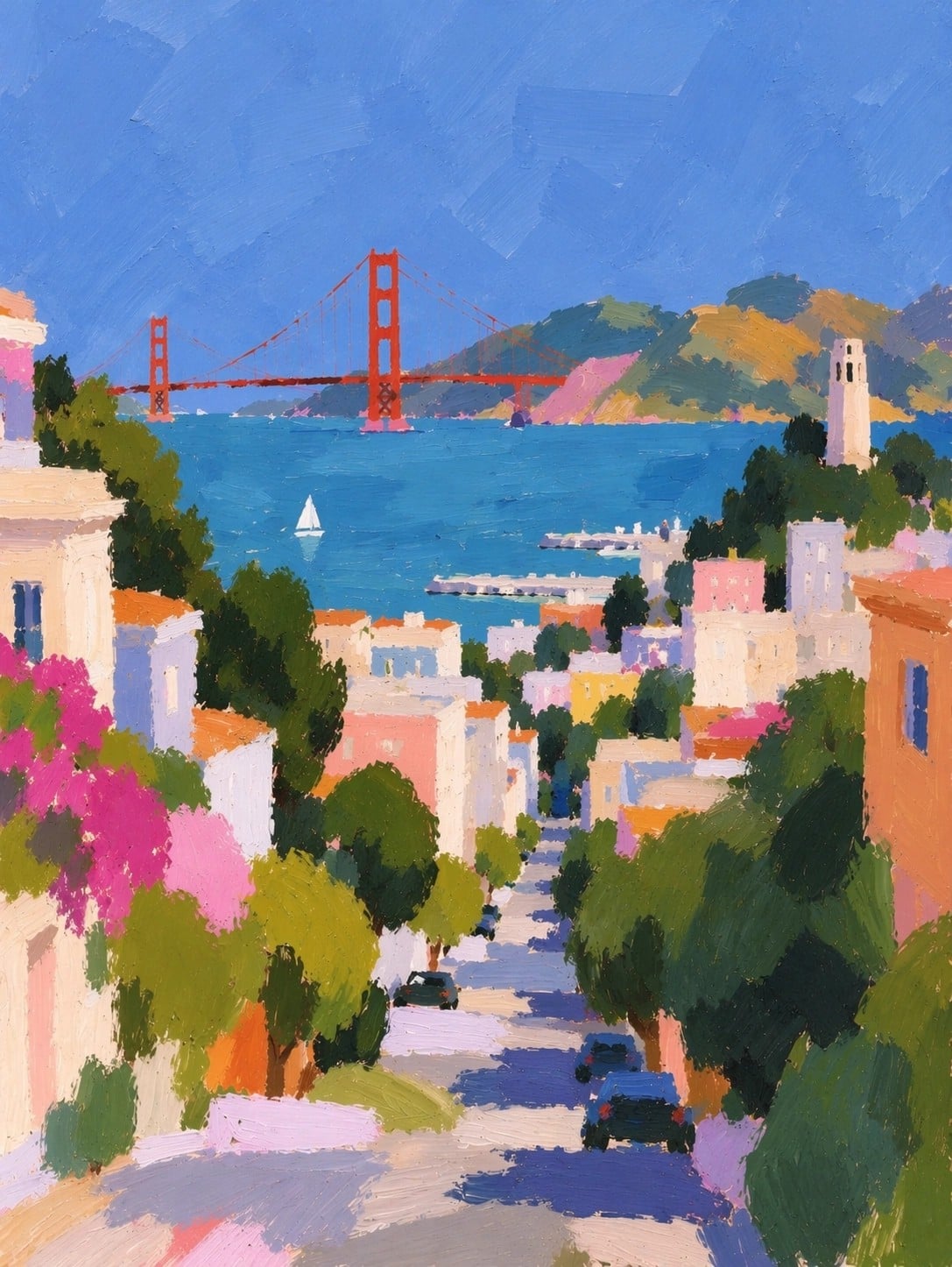 San Francisco Palette Knife Painting