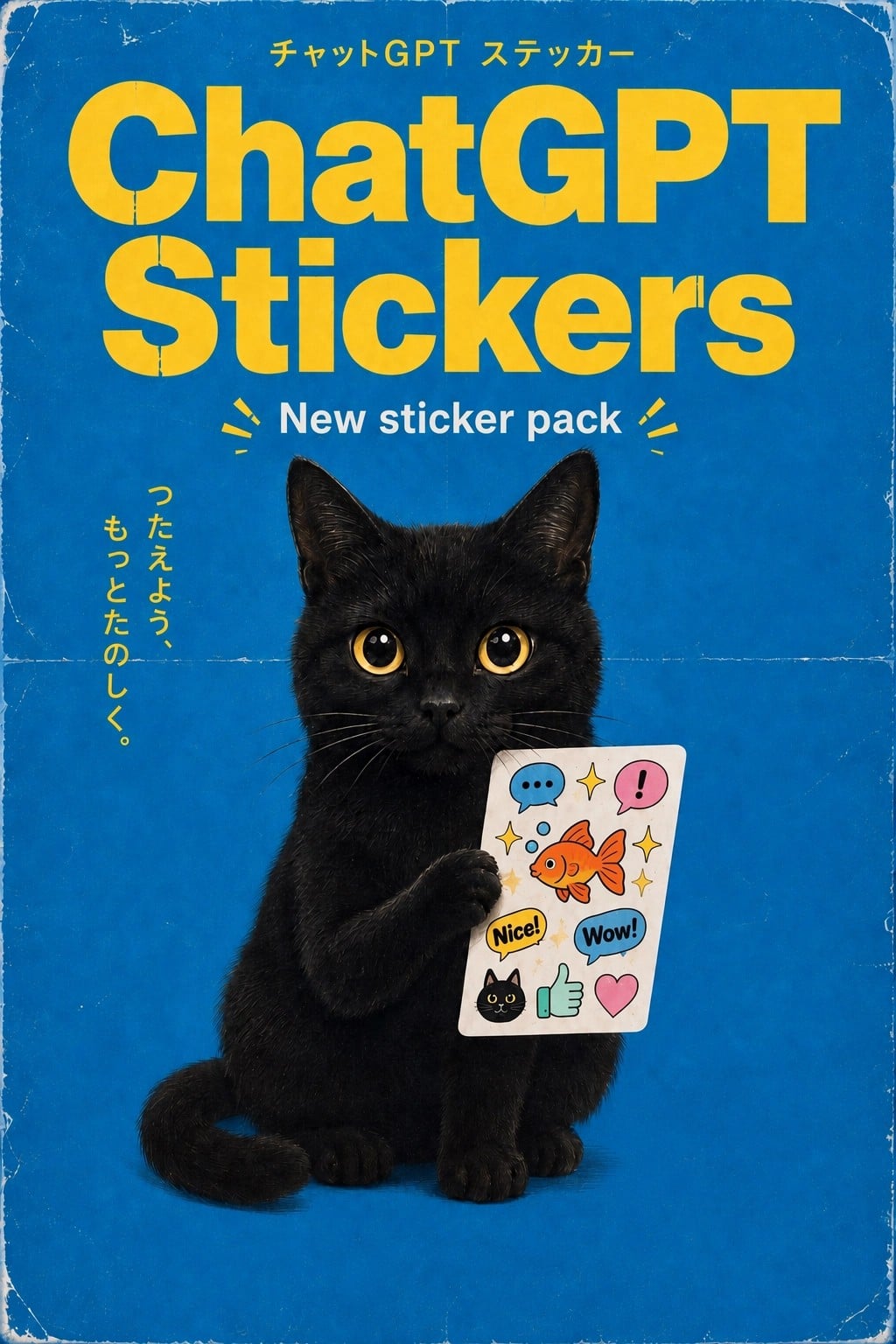ChatGPT Cat Sticker Poster