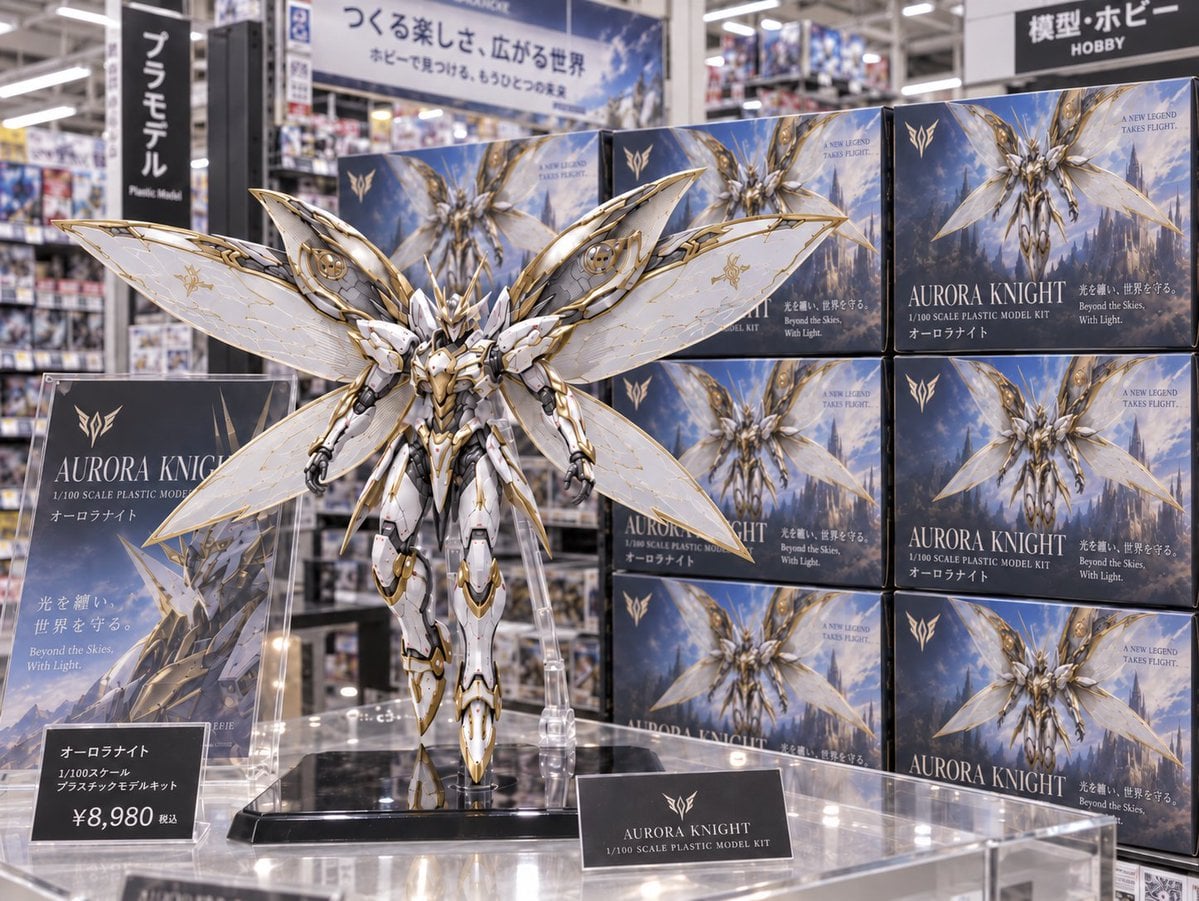 Photoreal Model Kit of White and Gold Paladin