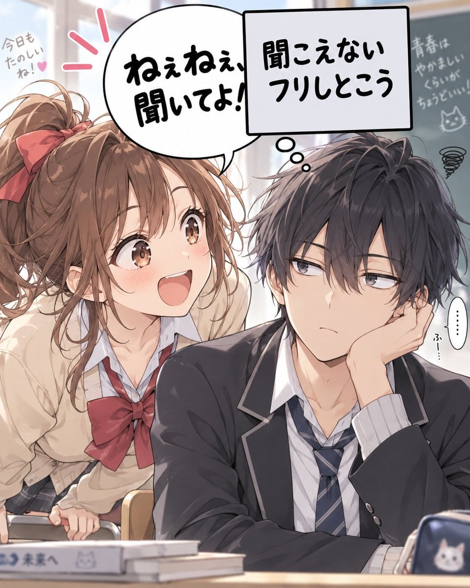 Manga Panel With Speech Bubbles