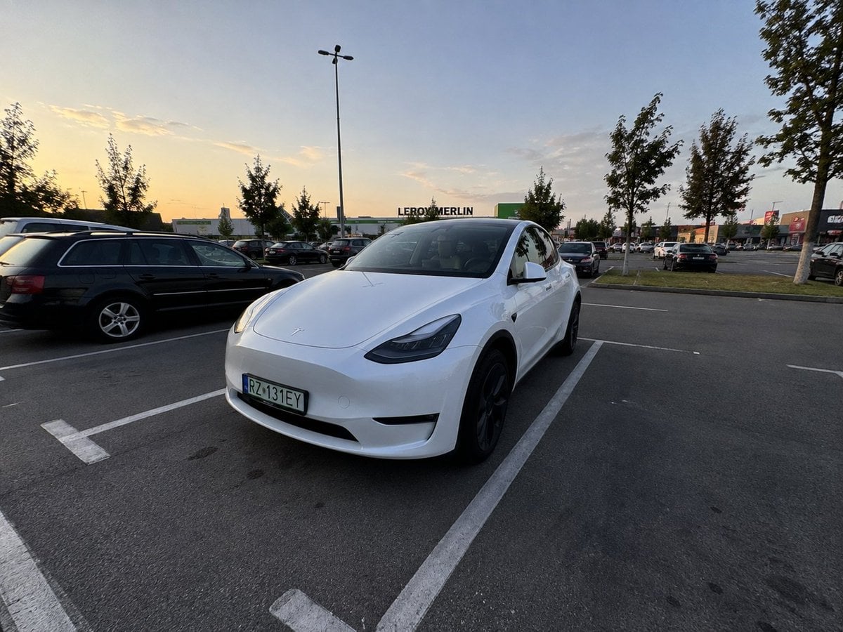 Realistic iPhone Photo of Tesla Model Y