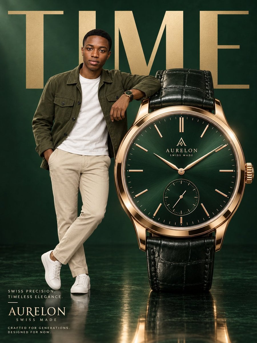 Vertical Luxury Watch Advertisement