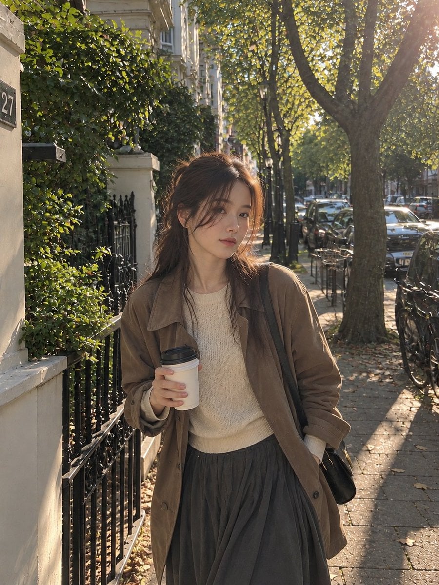 Golden Hour Street Walk Photograph