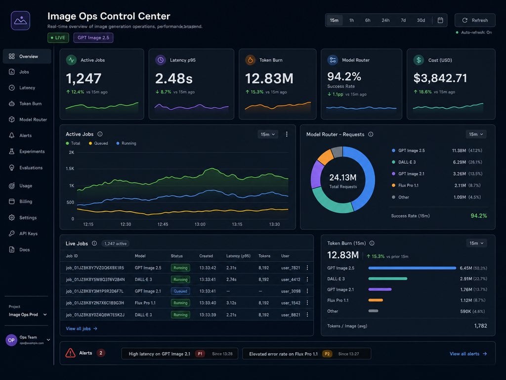 Dark SaaS Analytics Dashboard UI