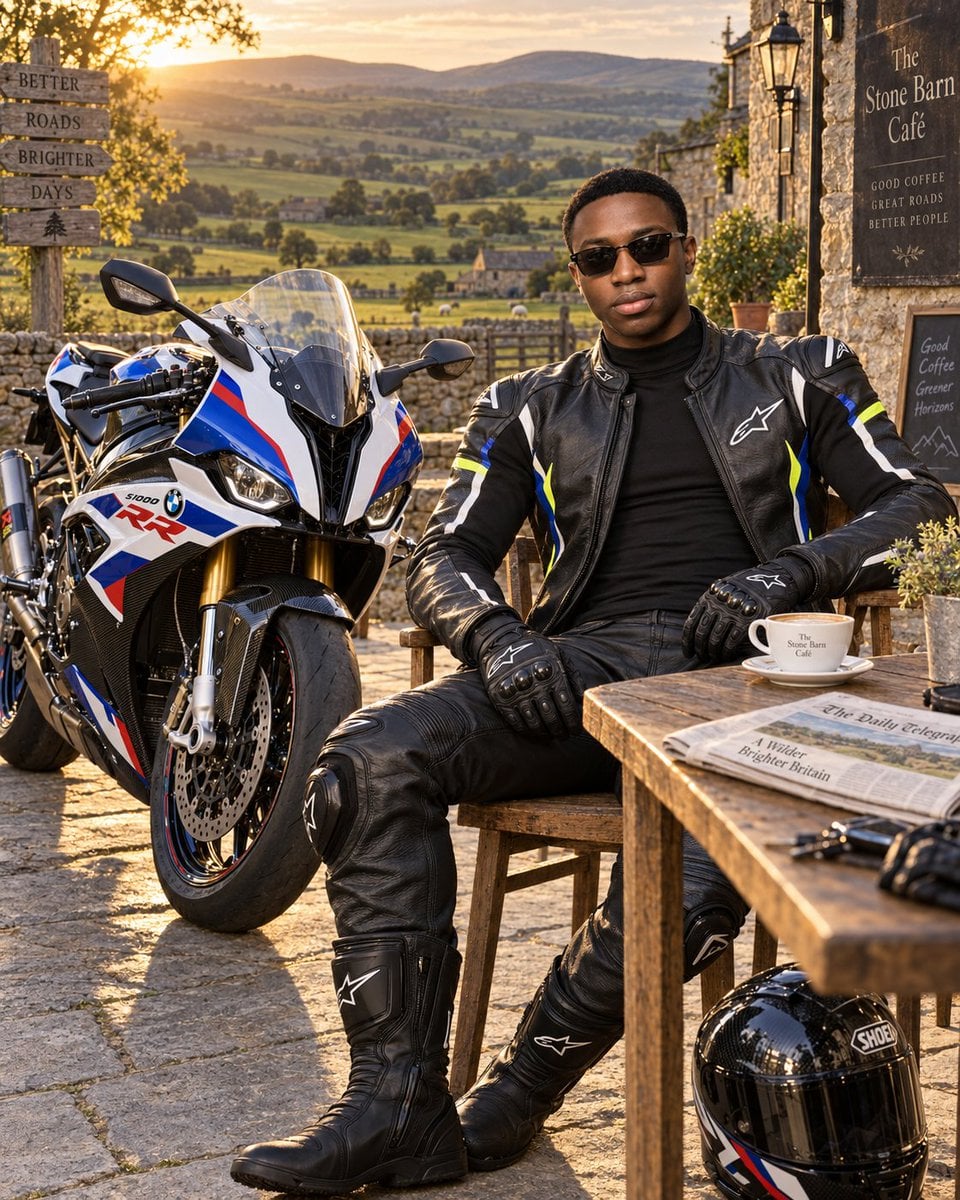 Cinematic Motorcycle Lifestyle Portrait