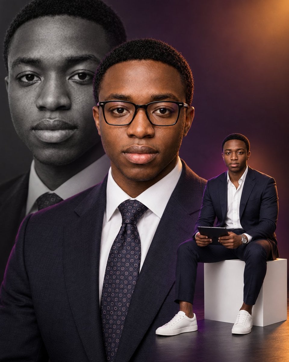Corporate Portrait Collage Composition