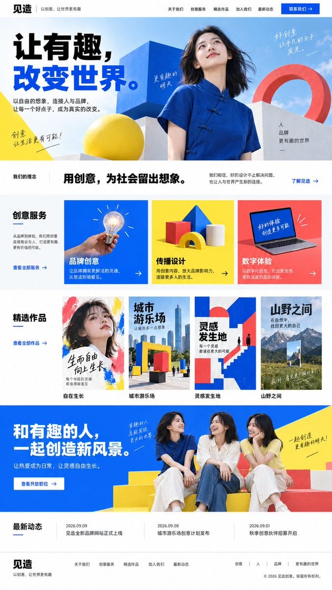 Creative Design Company Website Screenshot