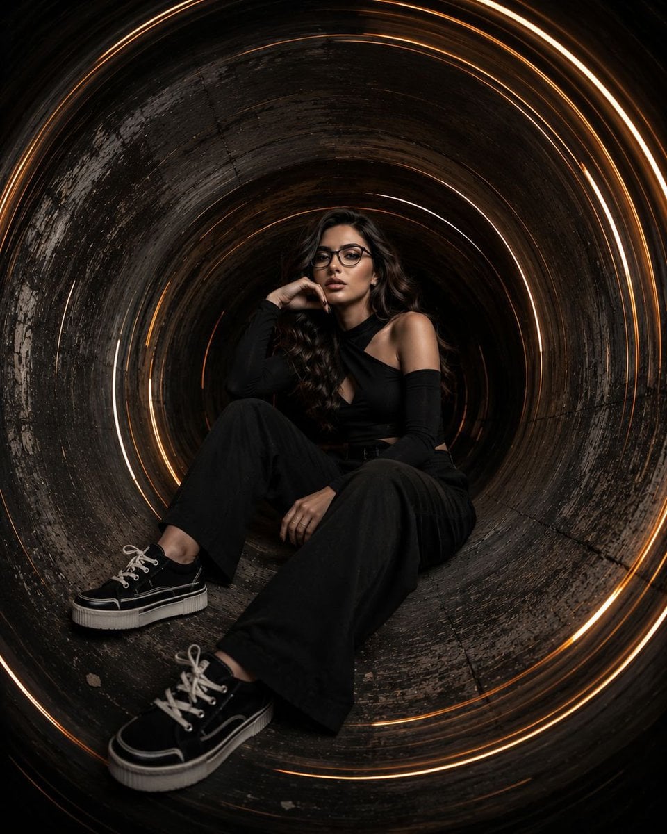 Cinematic Fashion Editorial with Identity Reference
