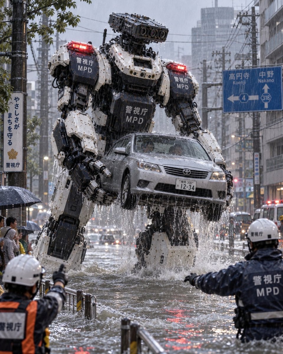 Police Heavy Machinery Unit Robot Team