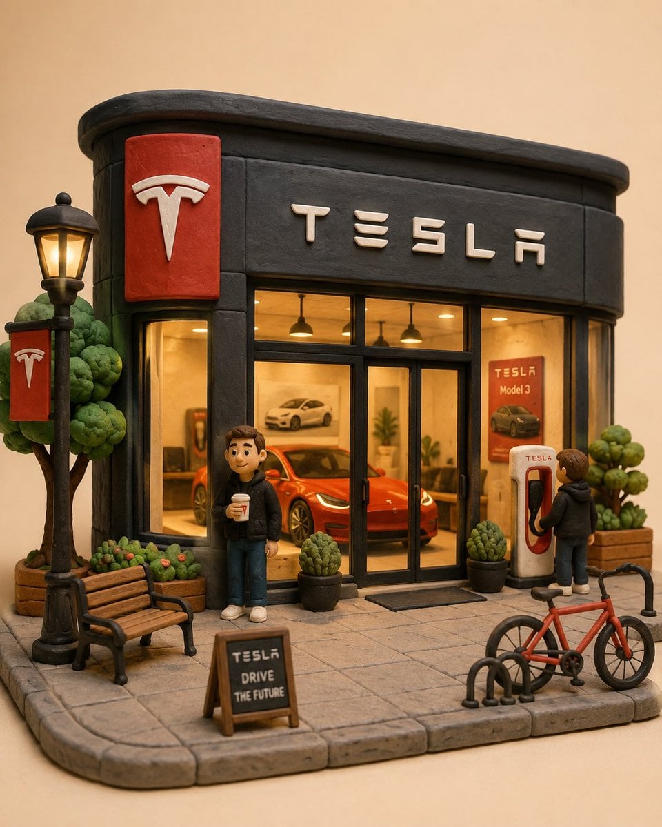 Polymer Clay Miniature Brand Store Scene