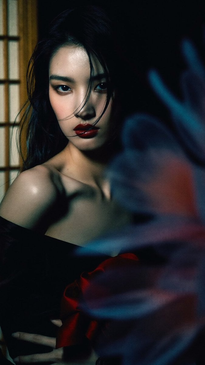Moody Cinematic Portrait of East Asian Woman