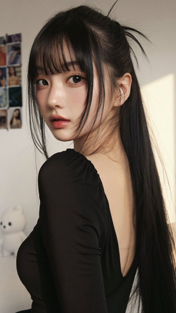 Portrait of Woman Looking Over Shoulder