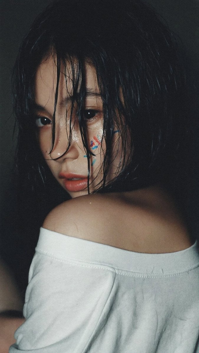 Portrait with Wet Hair and Bare Shoulder