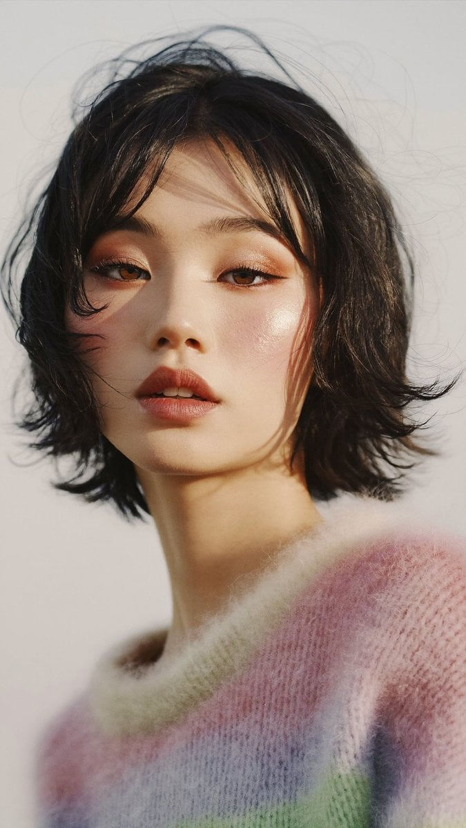 Photorealistic Portrait with Bob Haircut