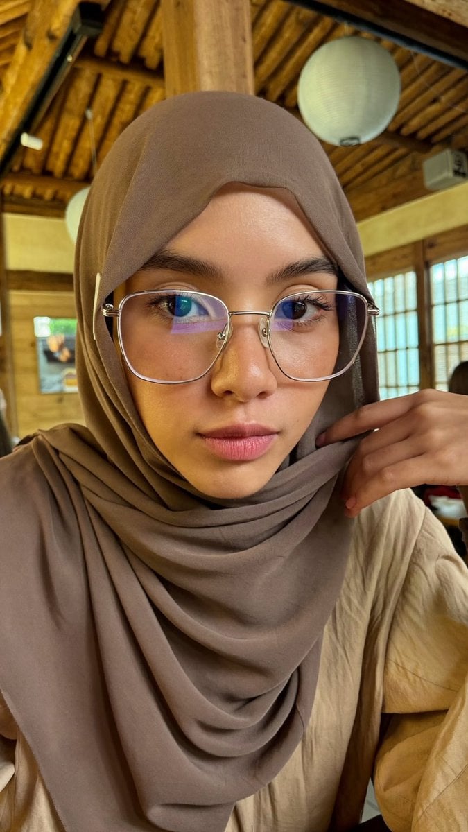 Selfie Portrait in Chiffon Hijab