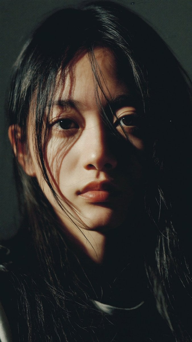 Intense Cinematic Portrait with Messy Hair