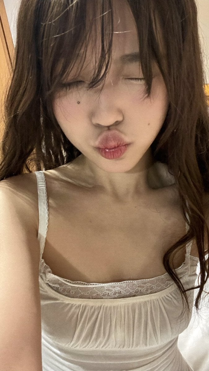 Selfie Portrait with Kissing Expression