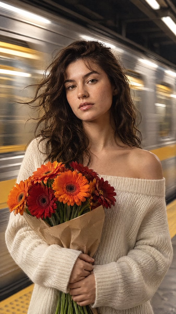 Cinematic Portrait on a Subway Platform