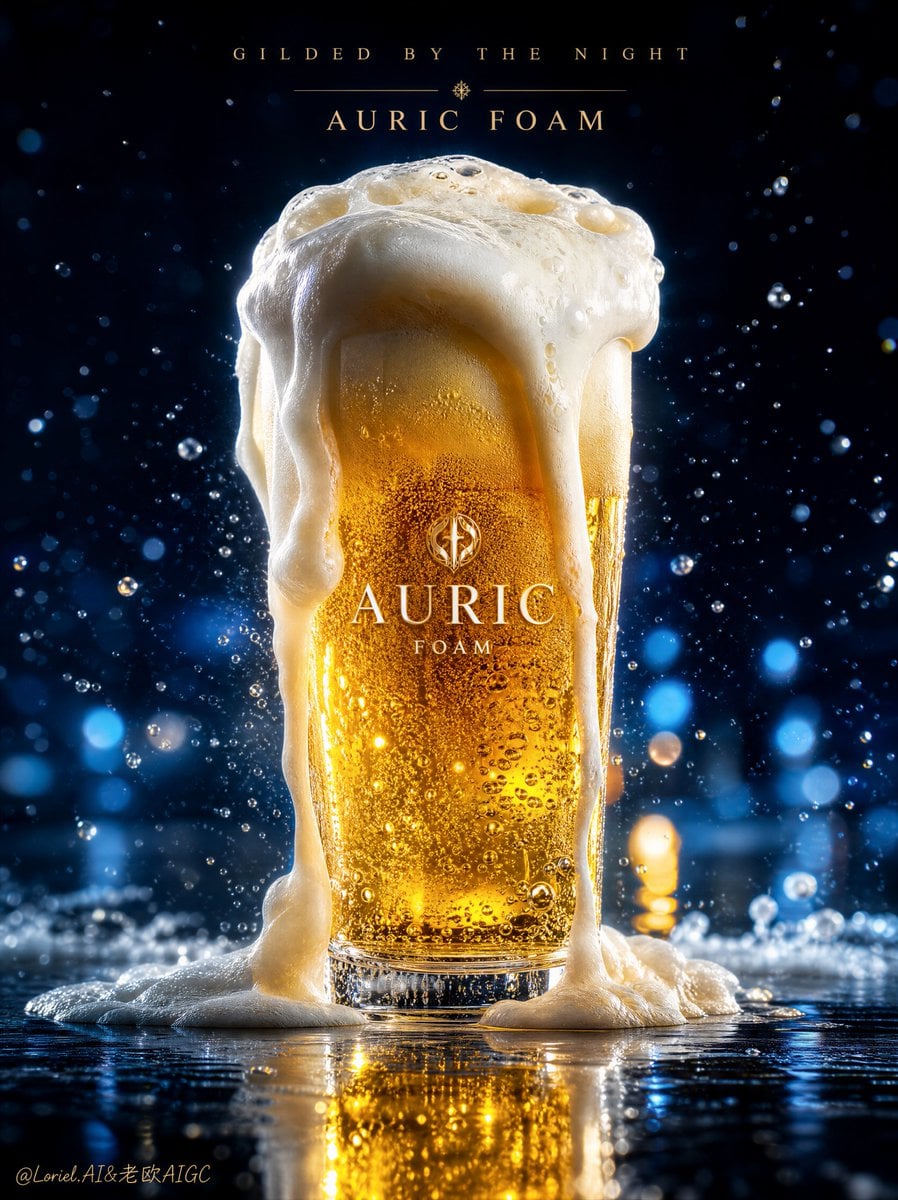 Beer with Dense Foam Crown