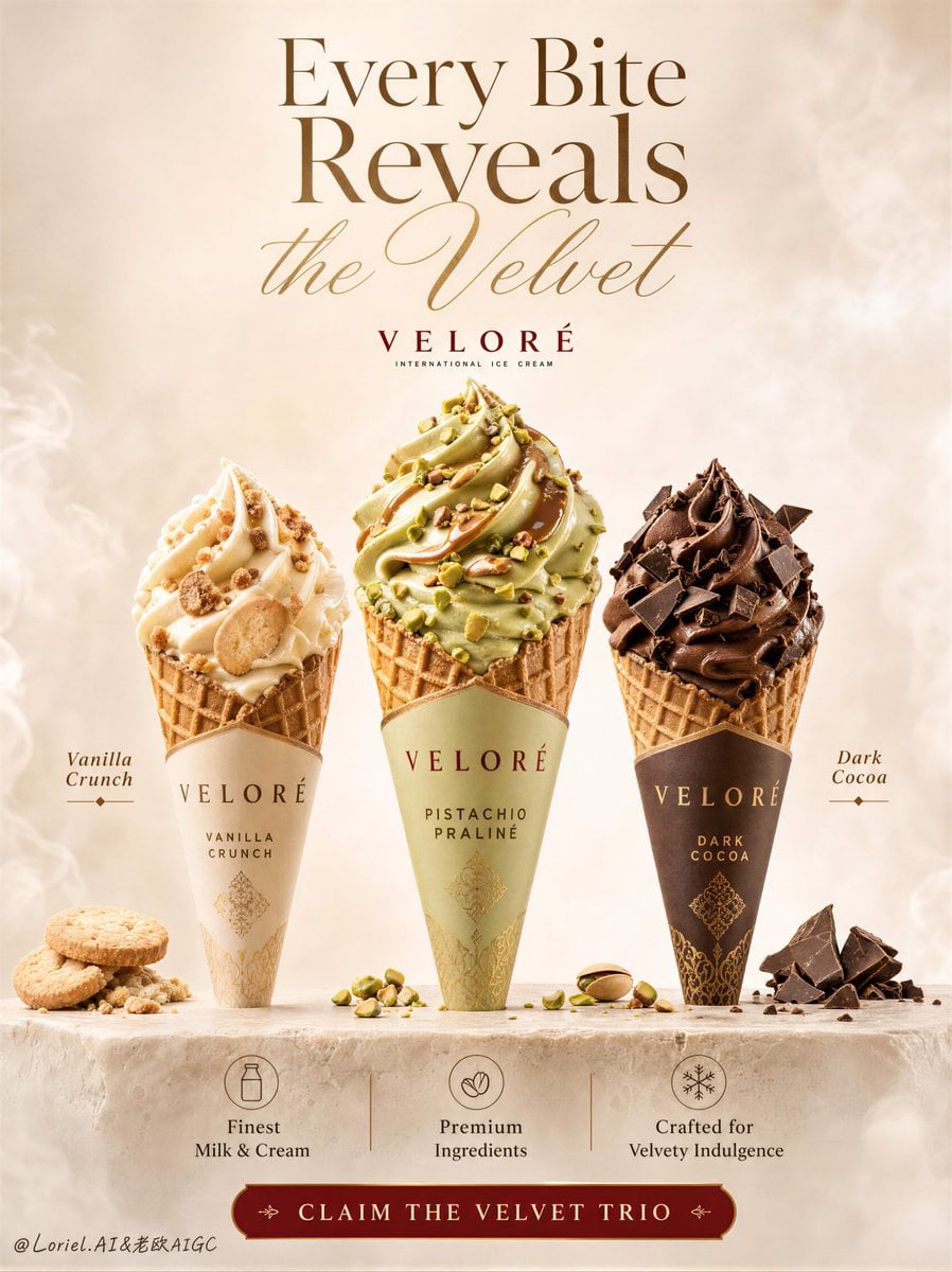 Three-Cone Lineup with Central Hero