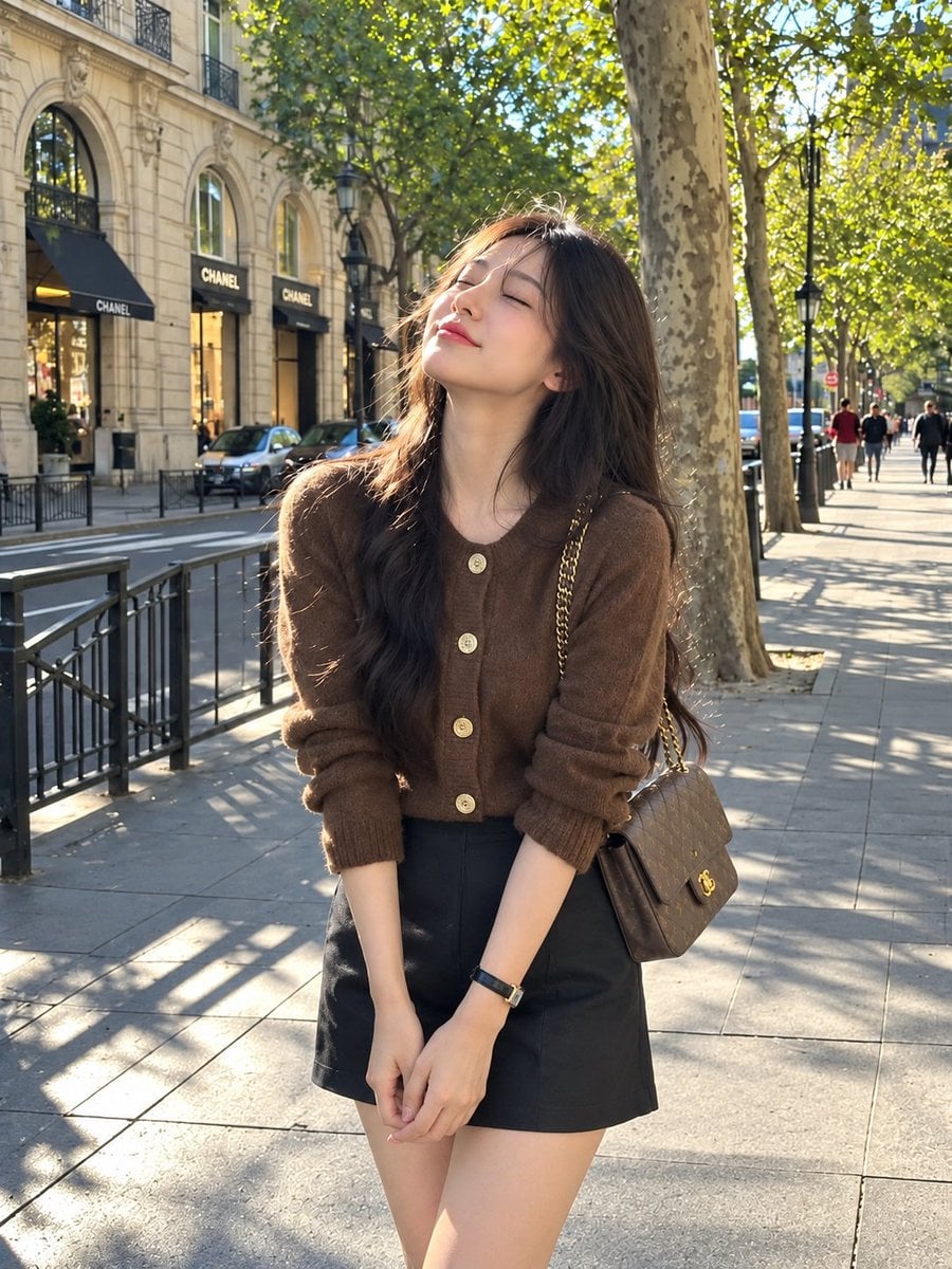 Paris Street Portrait of Young Woman