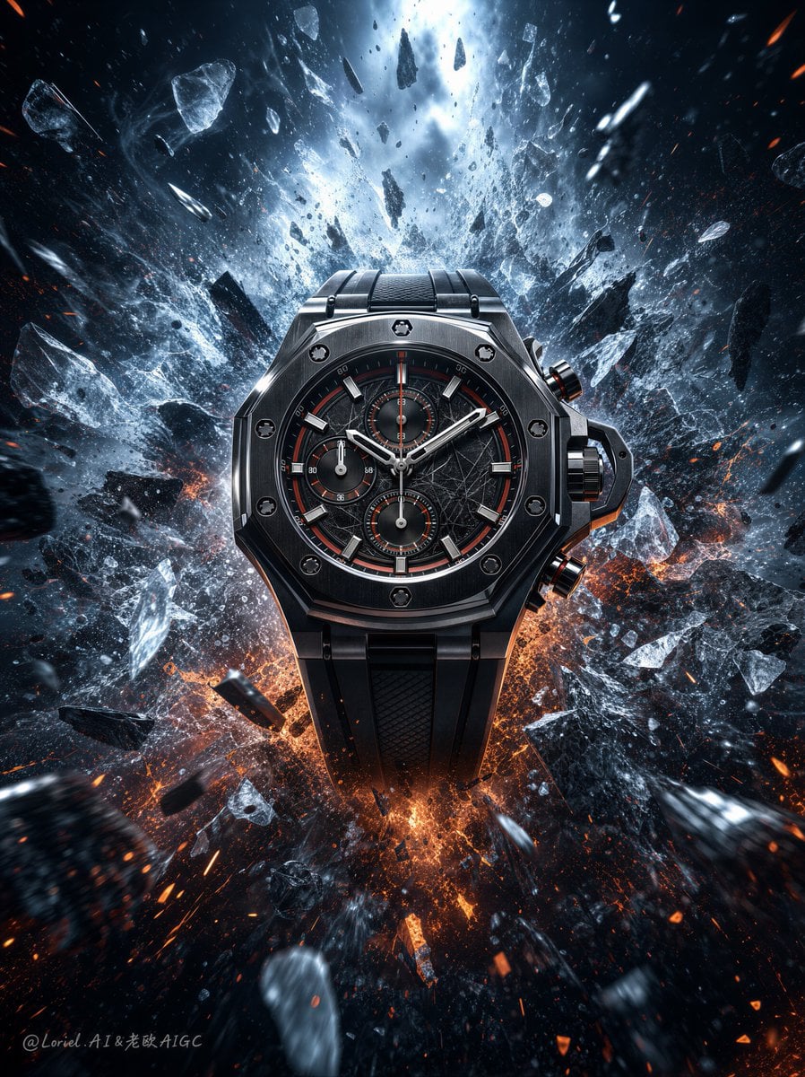 Watch with Ice and Smoke Shockwave