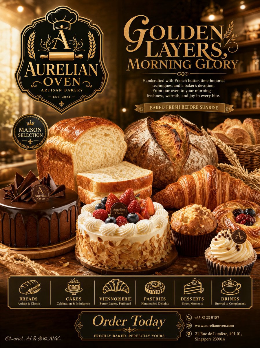Layered Bakery Spread with Depth
