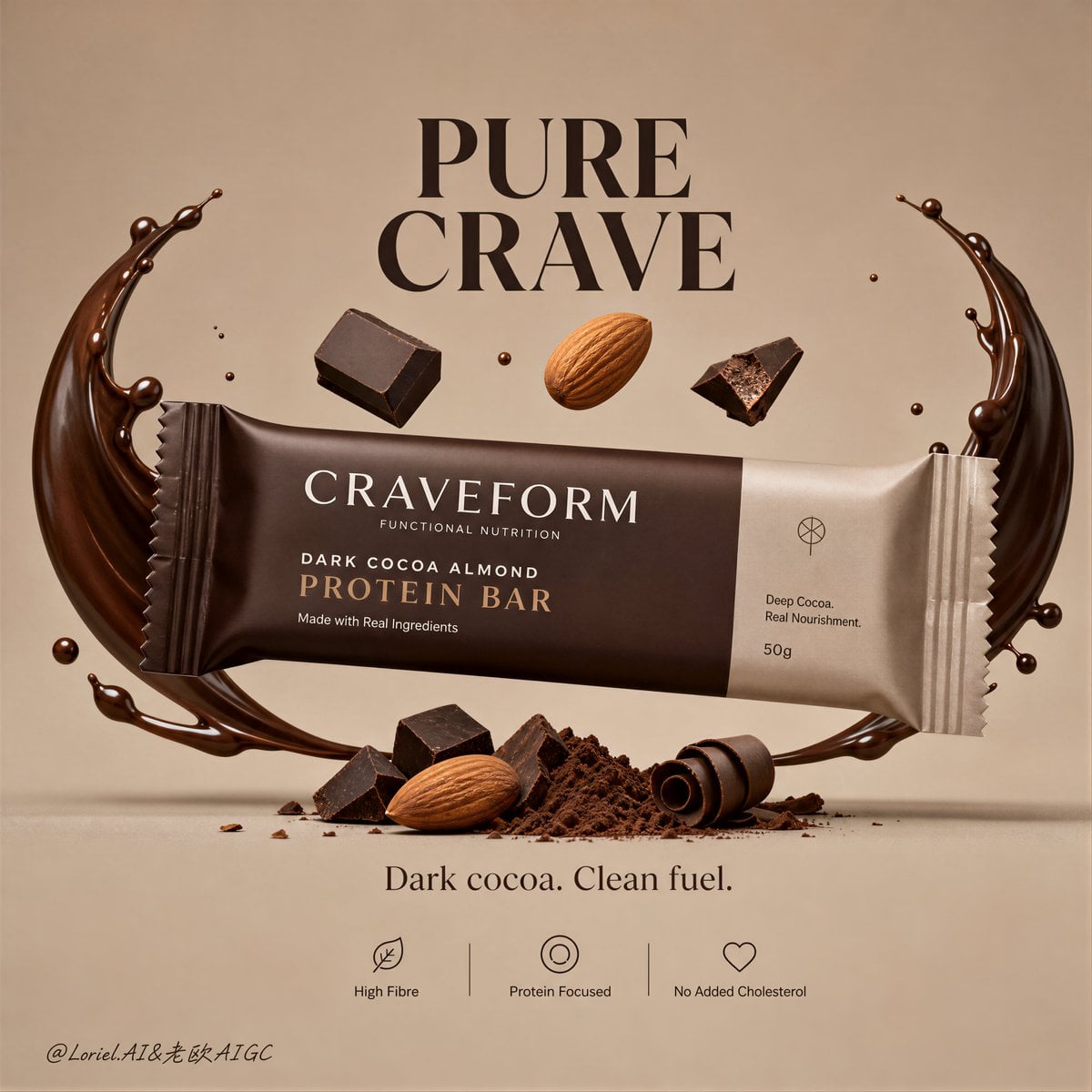 Chocolate Liquid Arcs Framing Product