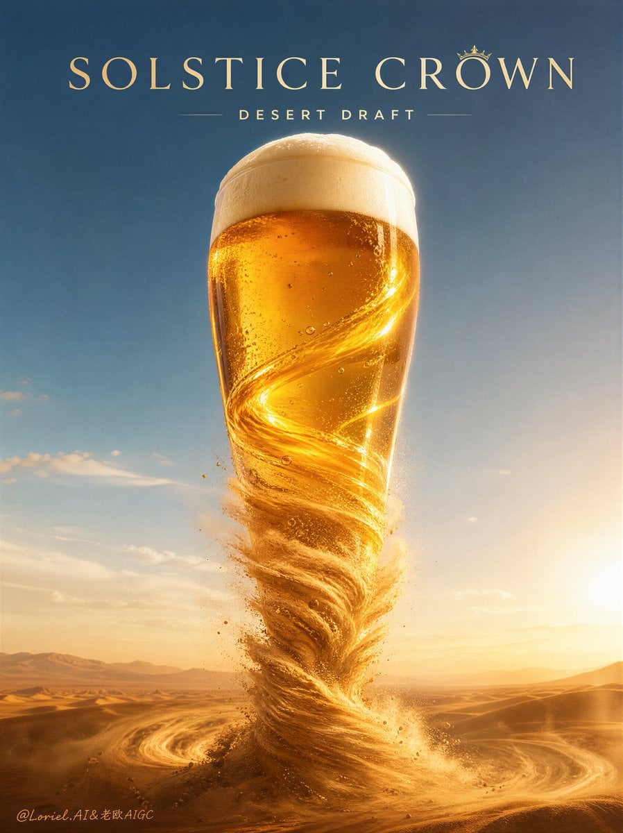 Pint Glass Vortex in Desert