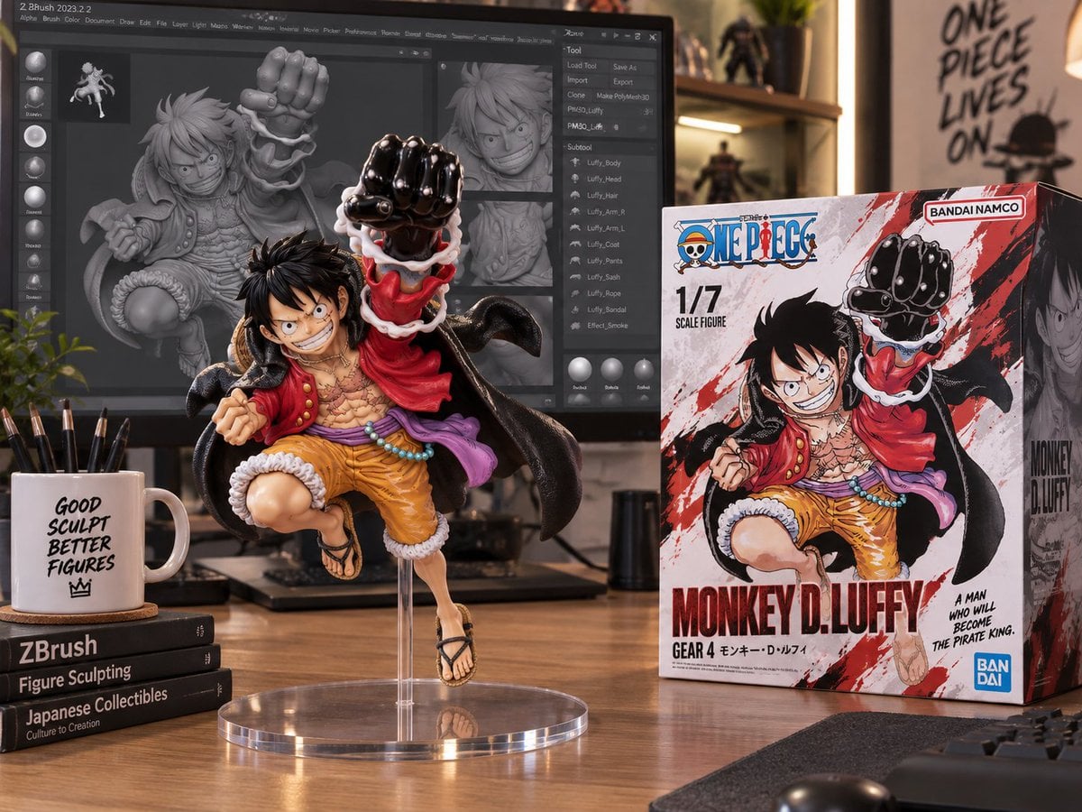 Realistic 1/7 Scale Figure on Desk