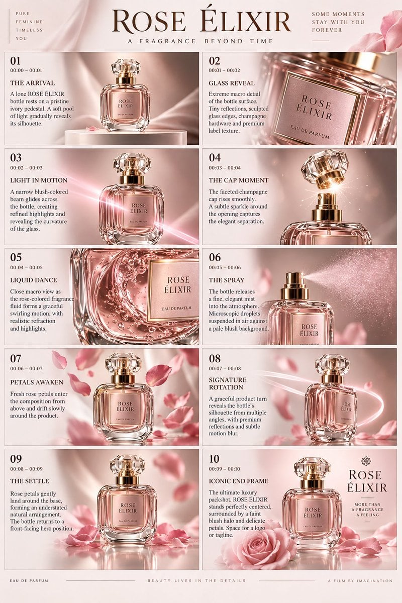 Luxury Perfume Commercial Storyboard