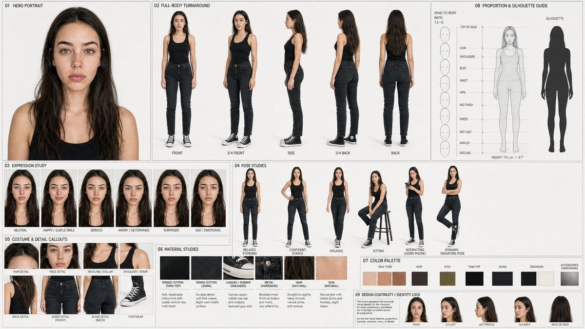 Character Design Reference Sheet