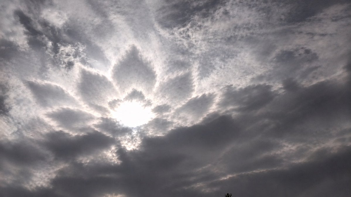 Enhance Sun and Clouds into Lotus Flower