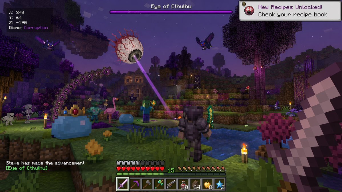 Voxel Survival Game Boss Fight UI