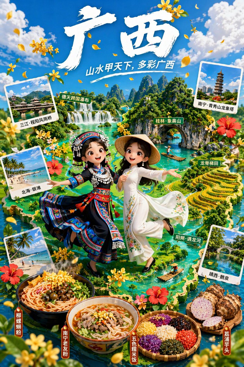 3D Animated Tourism Infographic Poster