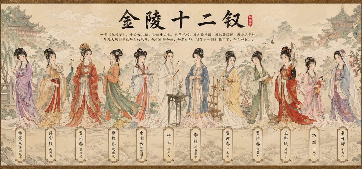 Traditional Chinese Scroll Illustration