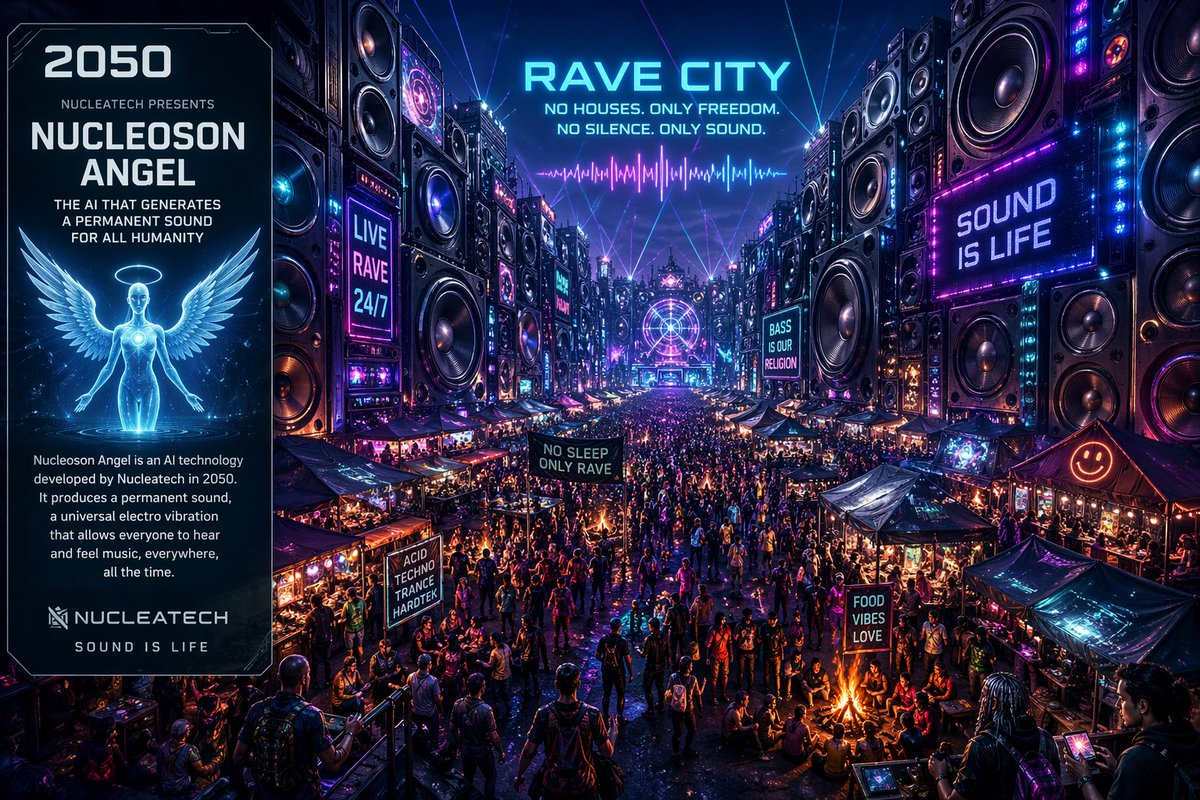 Futuristic Cyberpunk Music Market