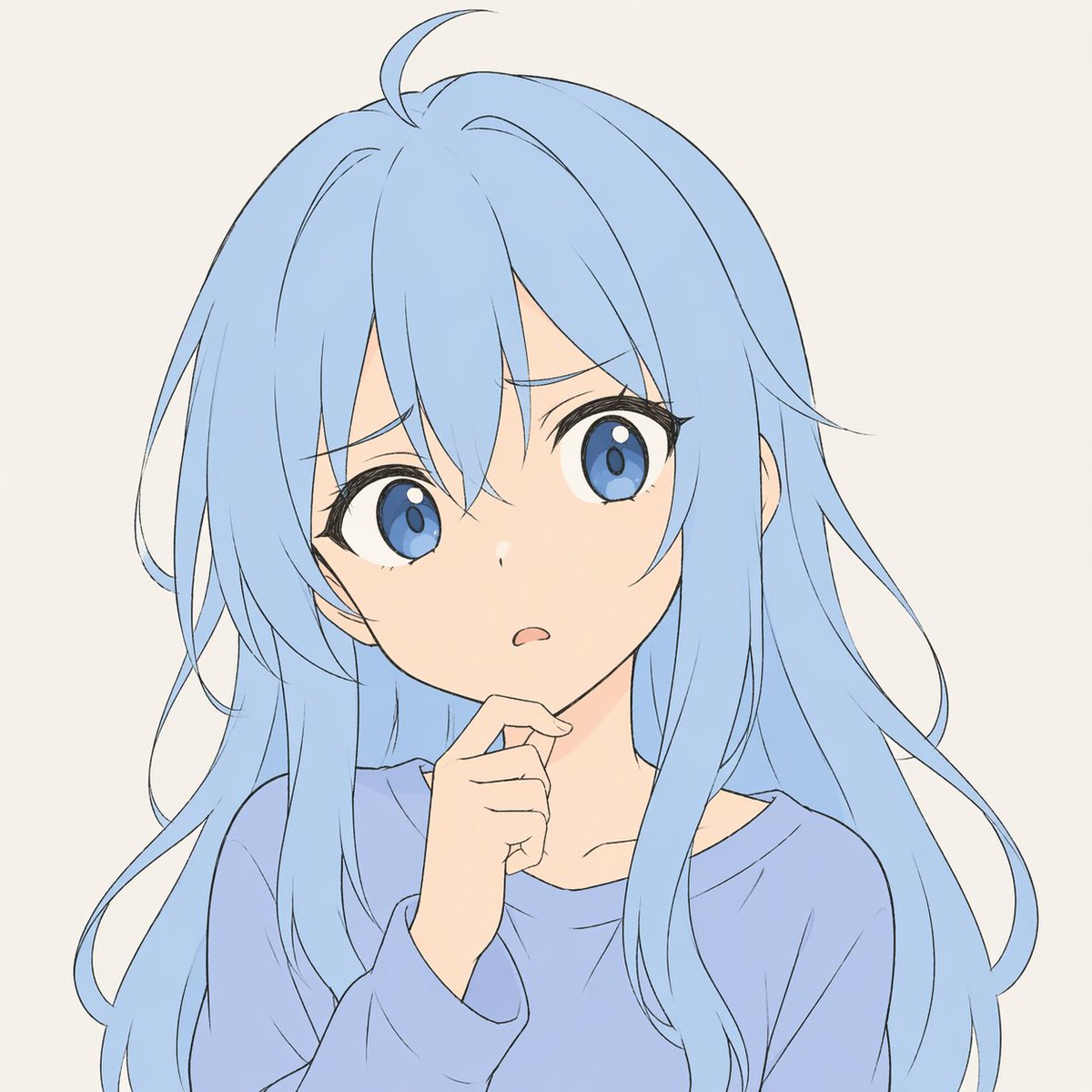 Pastel Anime Character Doodle