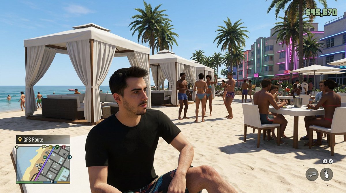 GTA-Style Beach Club Gameplay Screenshot