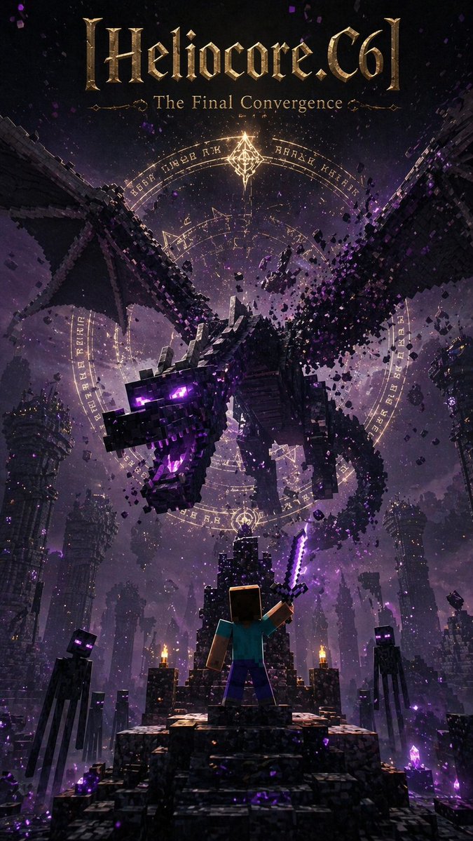 Minecraft Ender Dragon Fantasy Poster