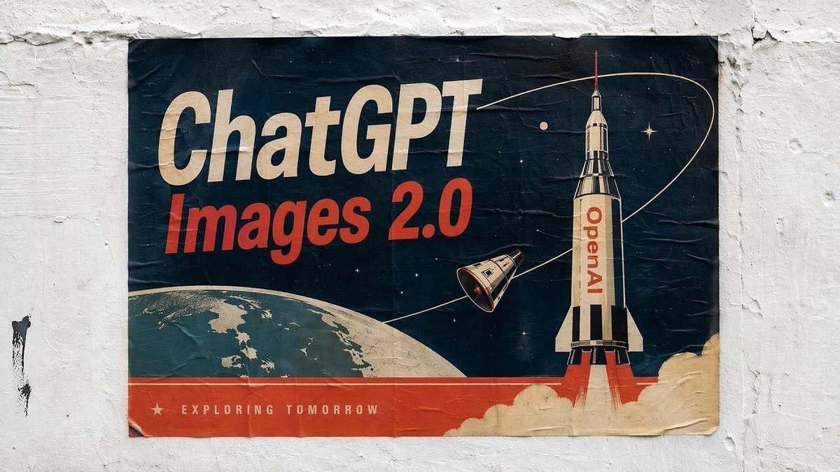 Retro ChatGPT Images 2.0 Space Poster