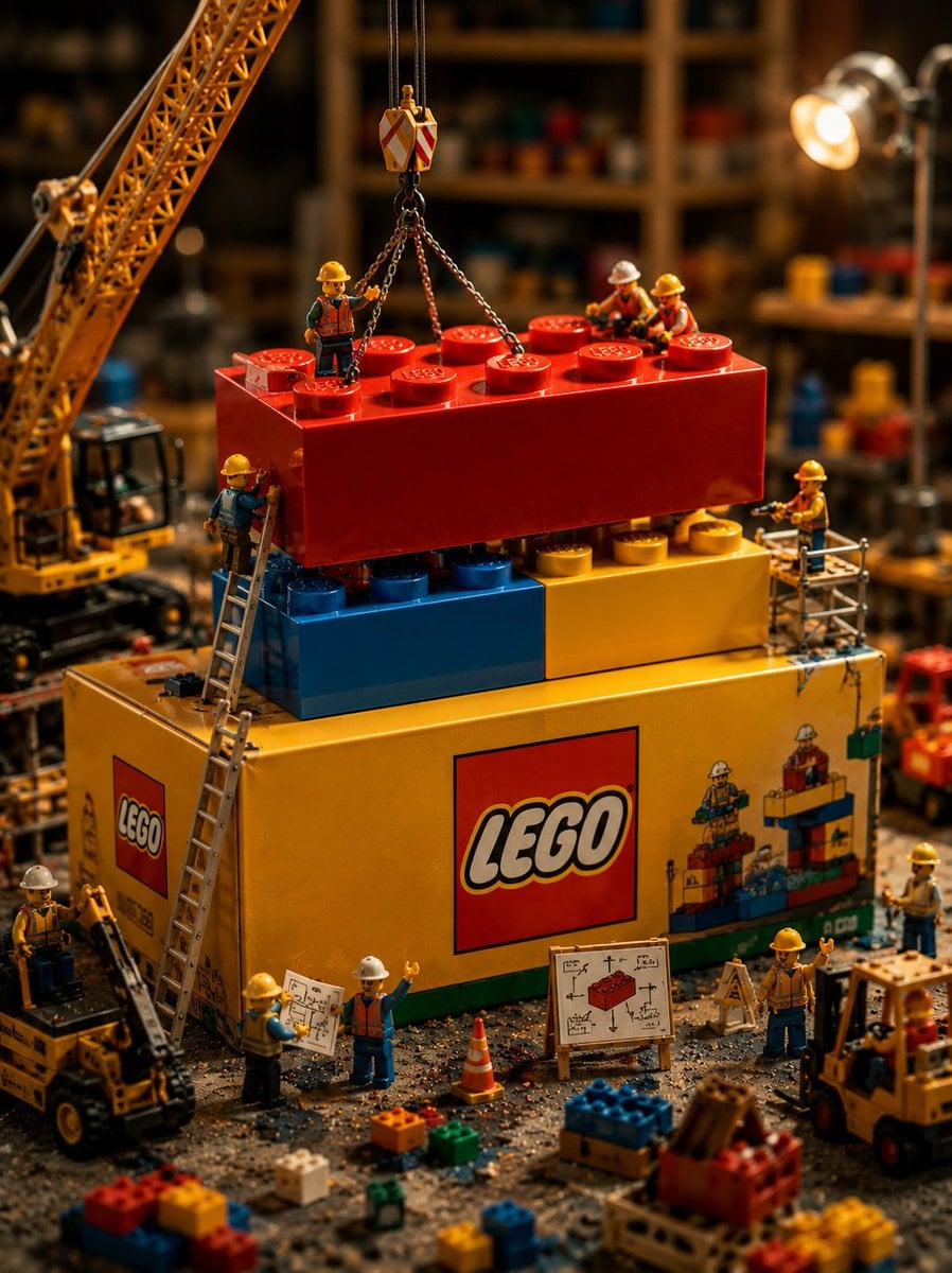 Miniature Construction Team Building Giant LEGO