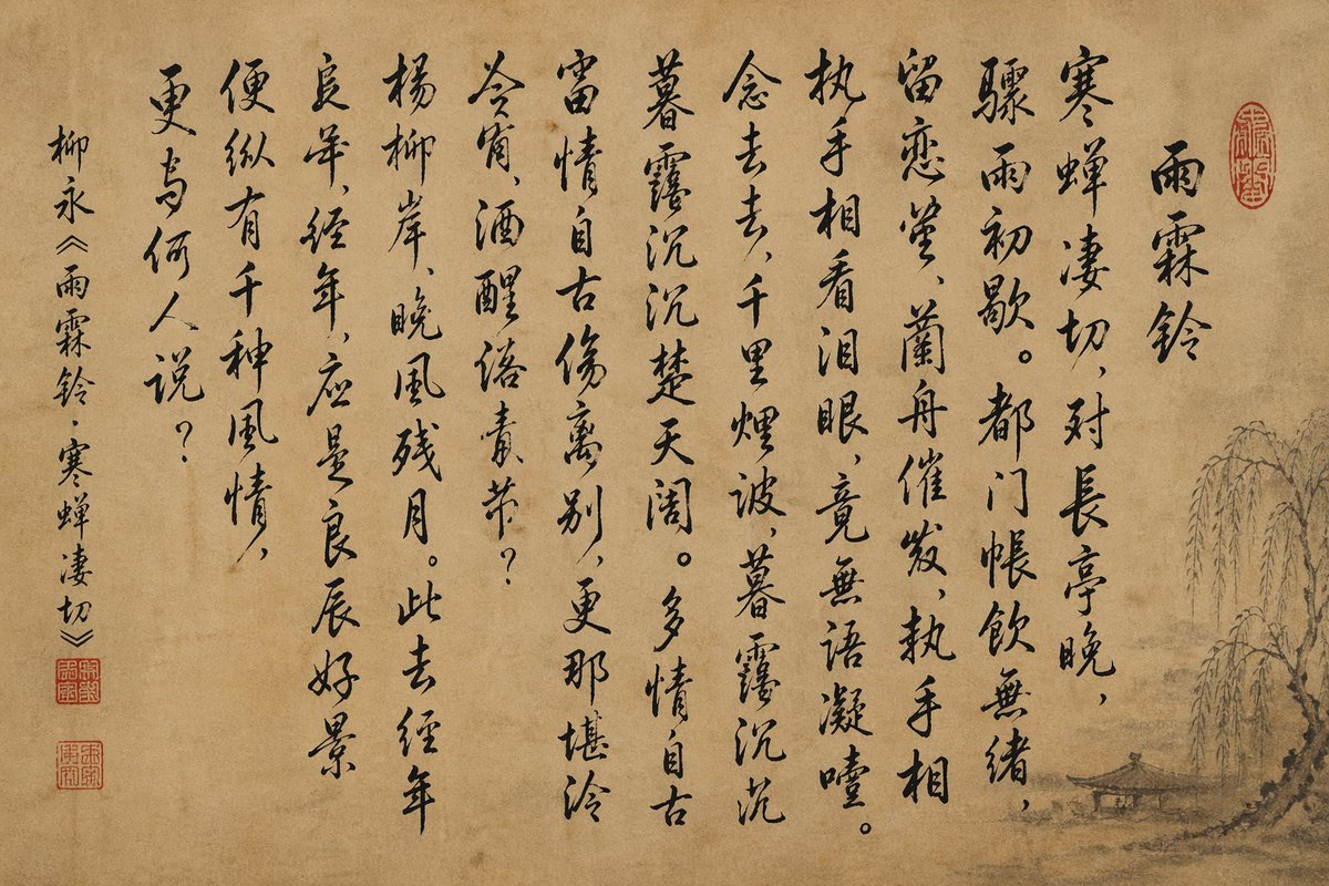 中国书法诗词卷轴
