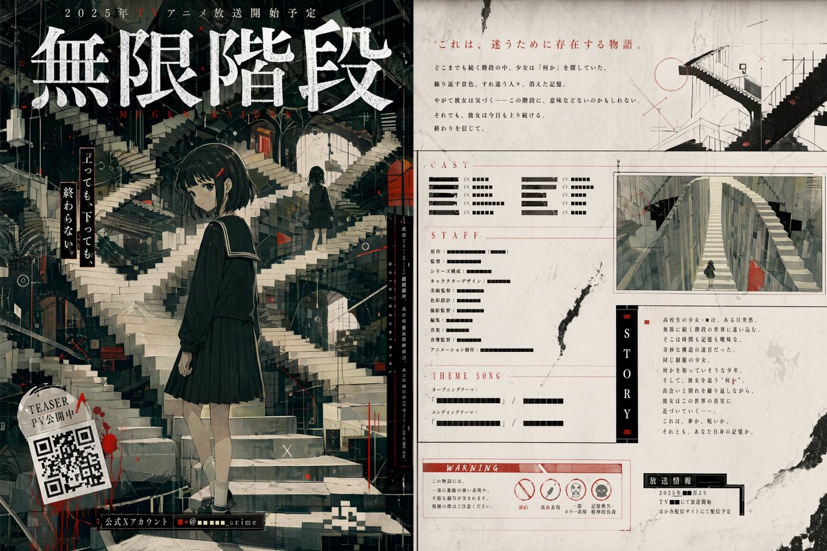 超现实无限阶梯动漫海报