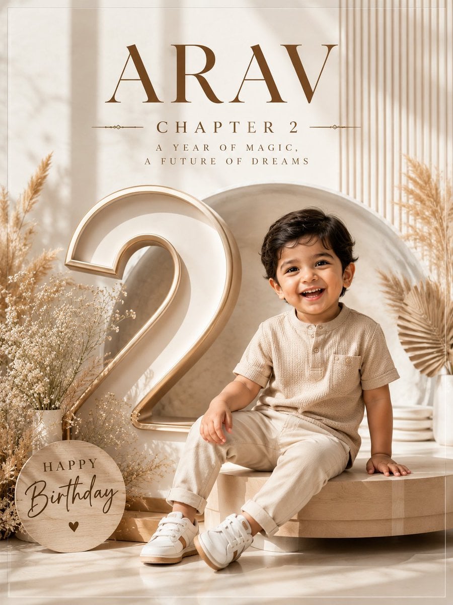 Luxury Birthday Poster Editorial Photography