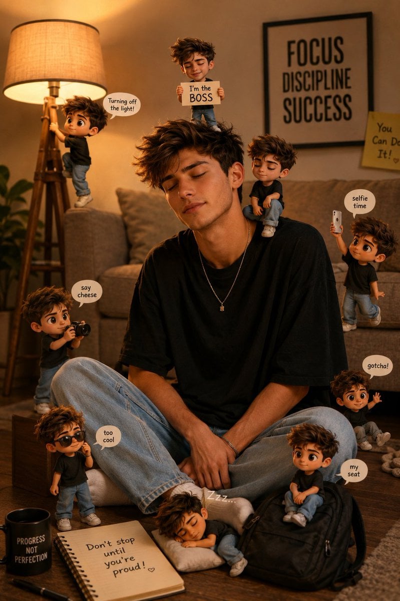 Cozy Study with Chibi Self Versions