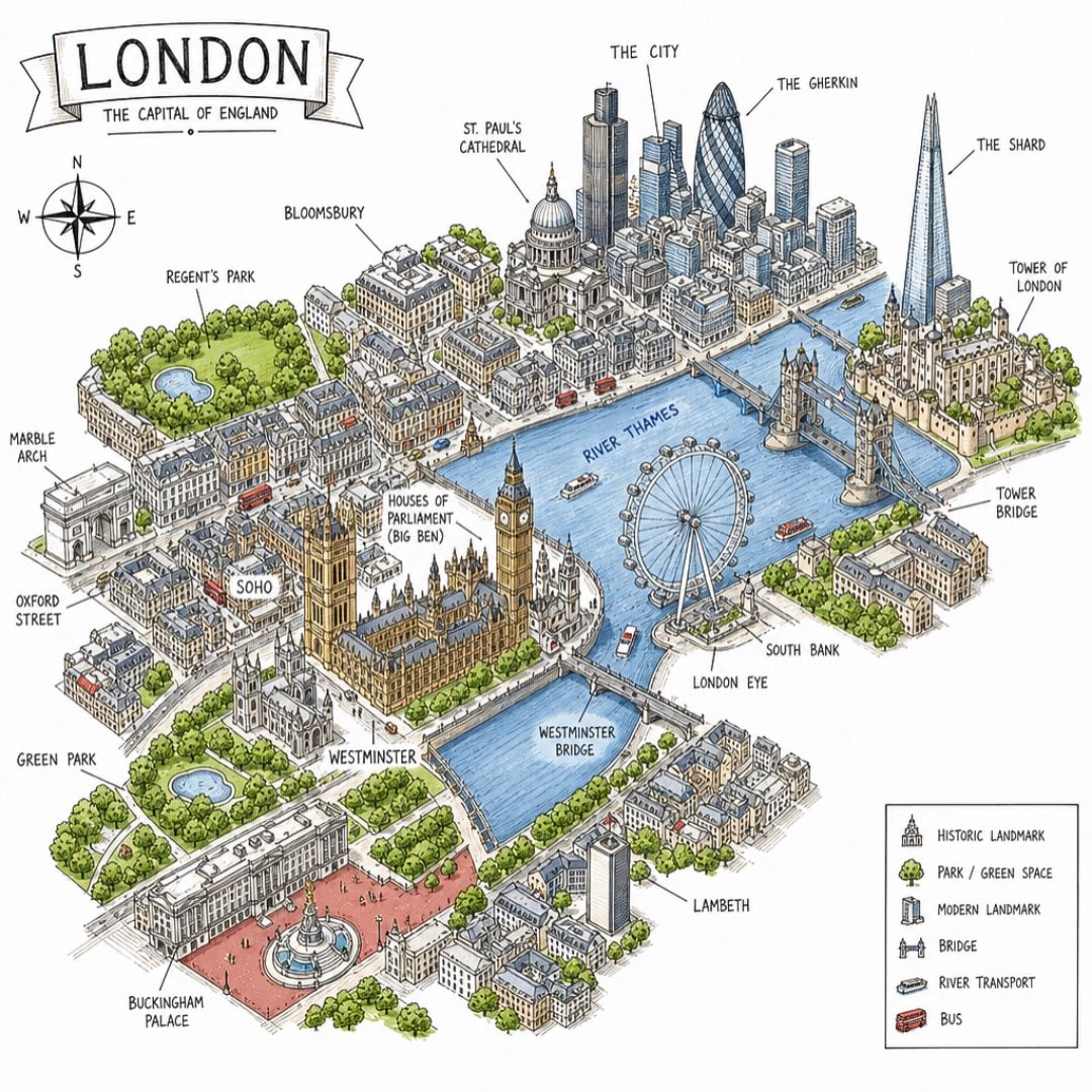 London Landmarks Map