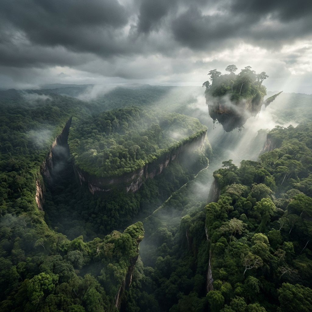 Subliminal brand logo in landscape