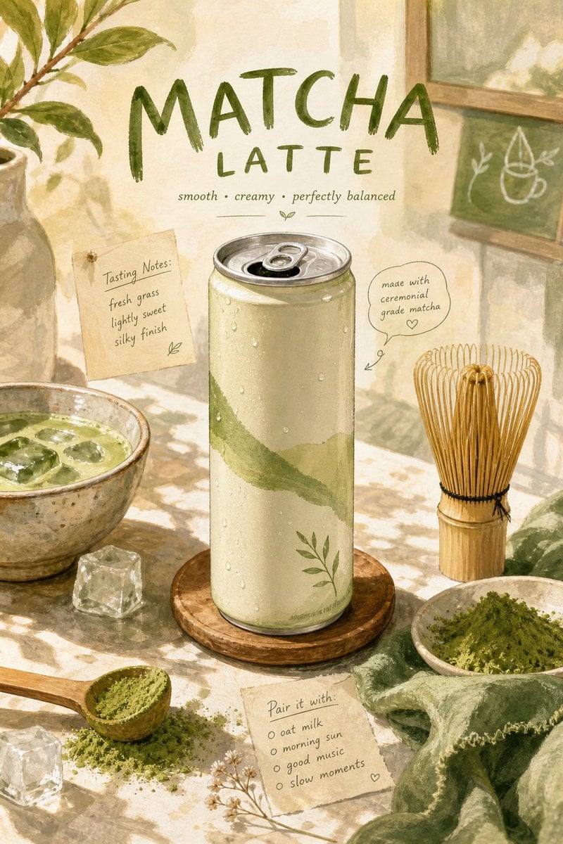 Premium Illustrated Product Poster Prompt